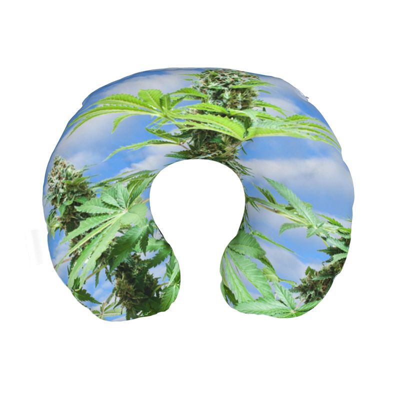 To The Sky Cannabis Neck Pillow