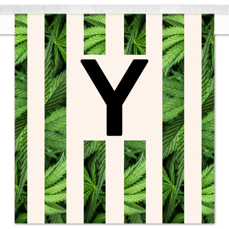 Cannabis Party Banner- Happy Birthday
