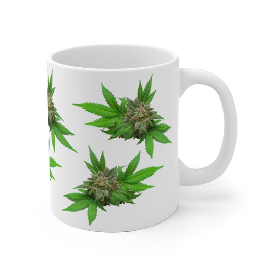 Semplicemente Cannabis Ceramic Mug- White