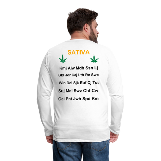 Motivate The Mind Men's Premium Long Sleeve T-Shirt - white