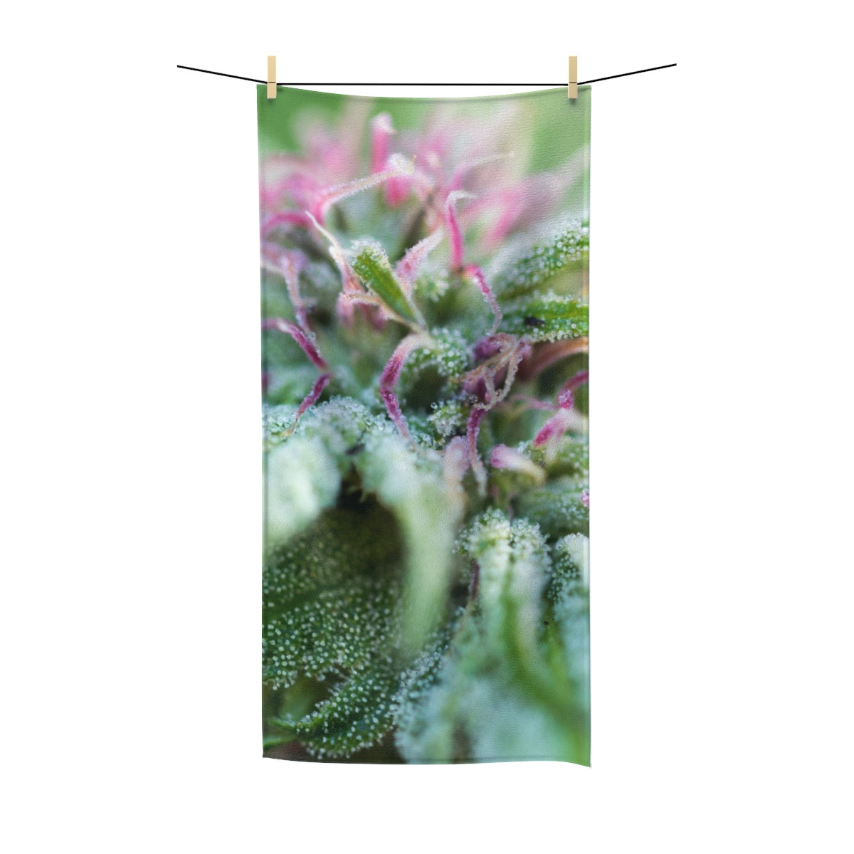 Blooming With Purple Cannabis Cannabis Custom Designed Towel.  A Unique Cannabis Gift For Friends & Family. Cannabis Decor For Your Home.
