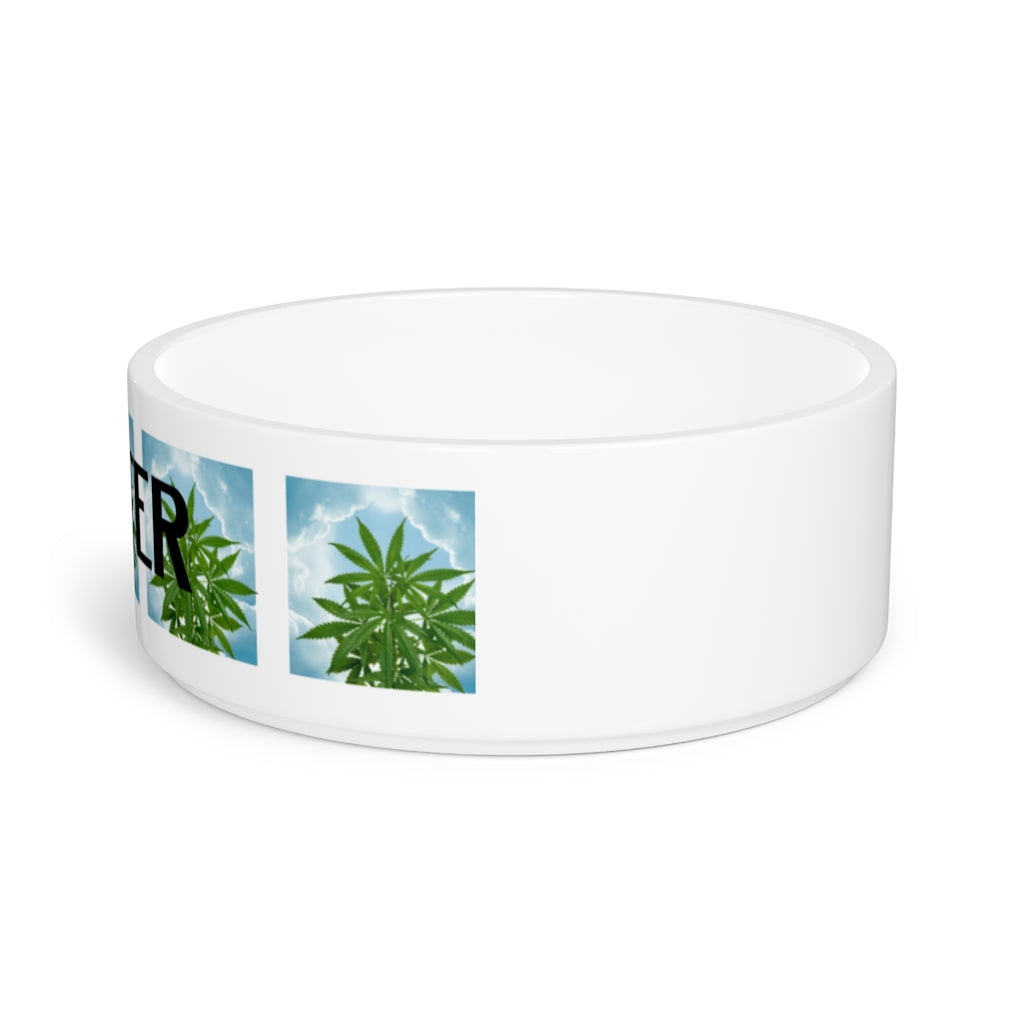 Customizable Cannabis Pet Bowl- Cannabis Tra Le Nuvole Pet Bowl