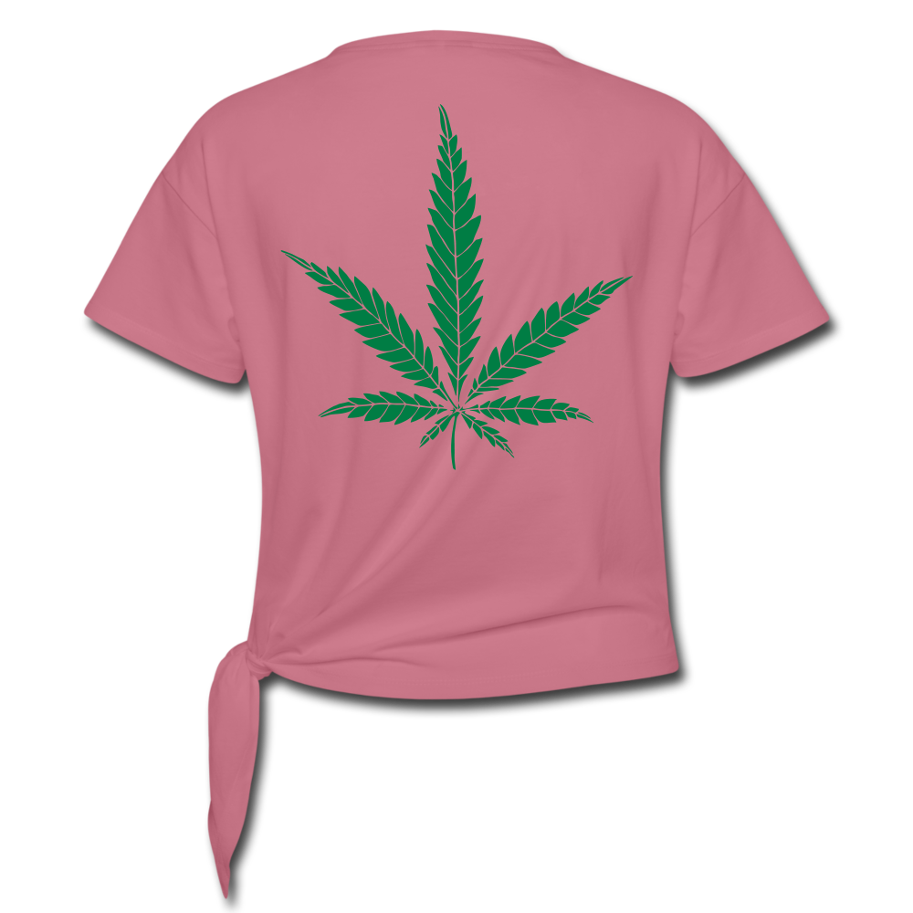 Women's Knotted T-Shirt - mauve
