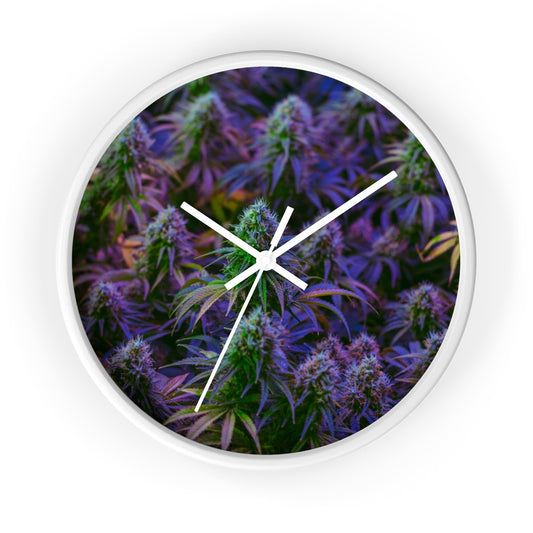 The Purple Cannabis Wall Clock