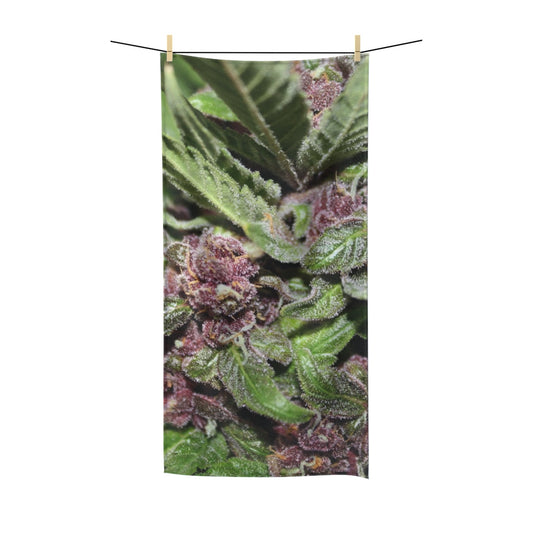 The Cannabis Buds Custom Designed Towel .  A Unique Cannabis Gift For Friends & Family. Cannabis Decor For Your Home.