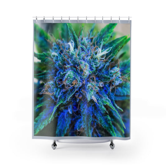 Catturare La Mia Attenzione Cannabis Shower Curtains- Grey Border