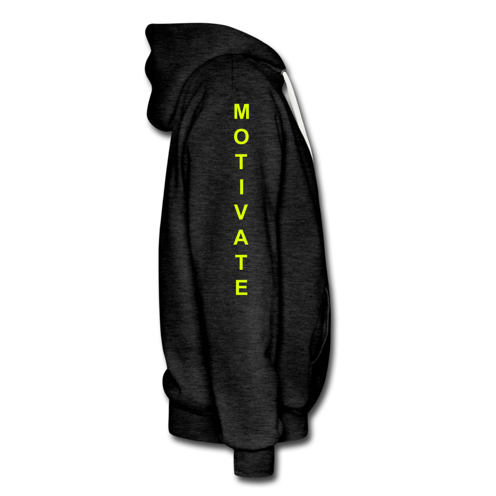 Motivate The Mind Men’s Premium Hoodie - charcoal gray