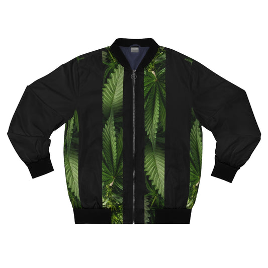 Bella Foglia Di Cannabis Bomber Jacket