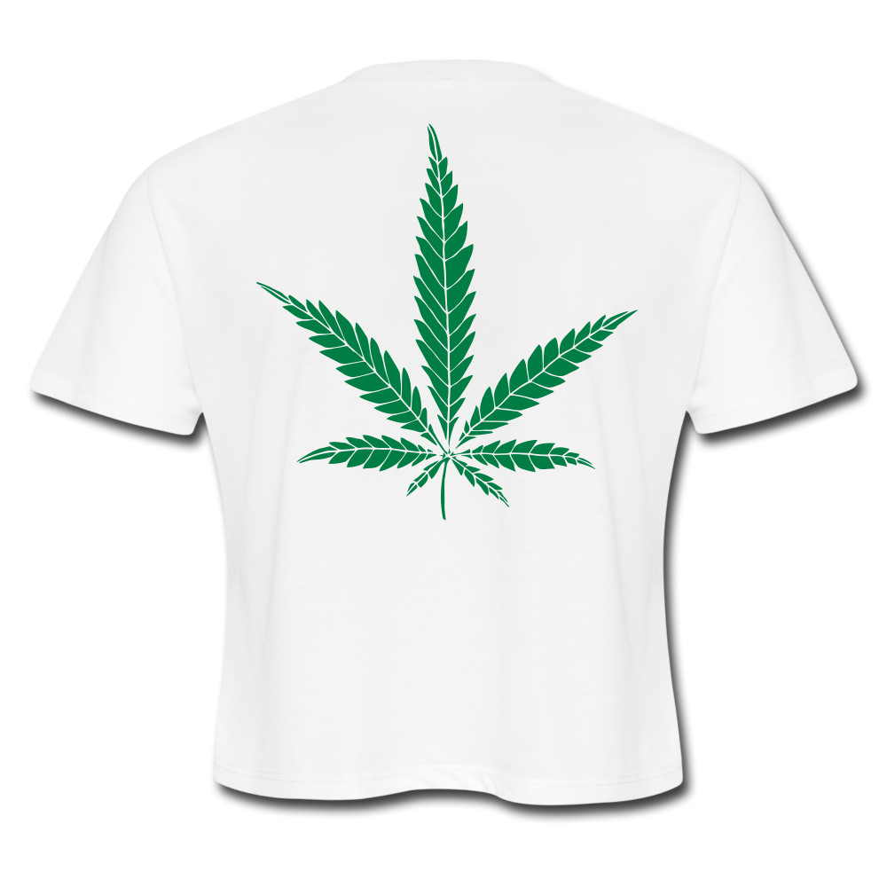 Mind Body Spirit Women's Cropped T-Shirt - white