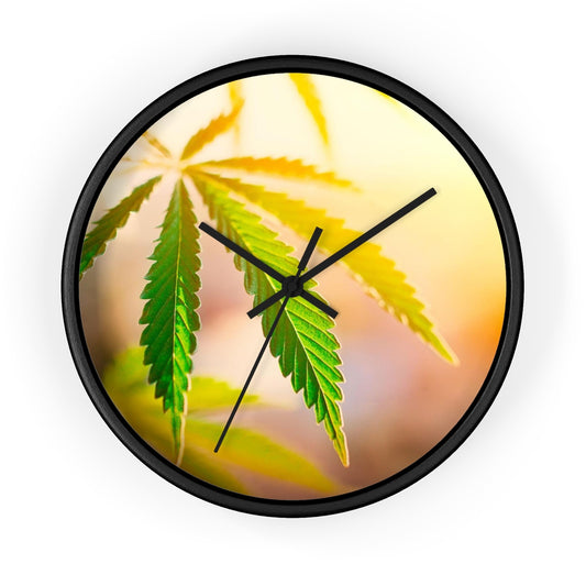 Sunrise Sunset Cannabis Wall Clock