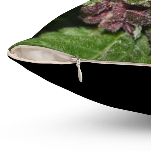 Cannabis Bud Spun Polyester Square Pillow