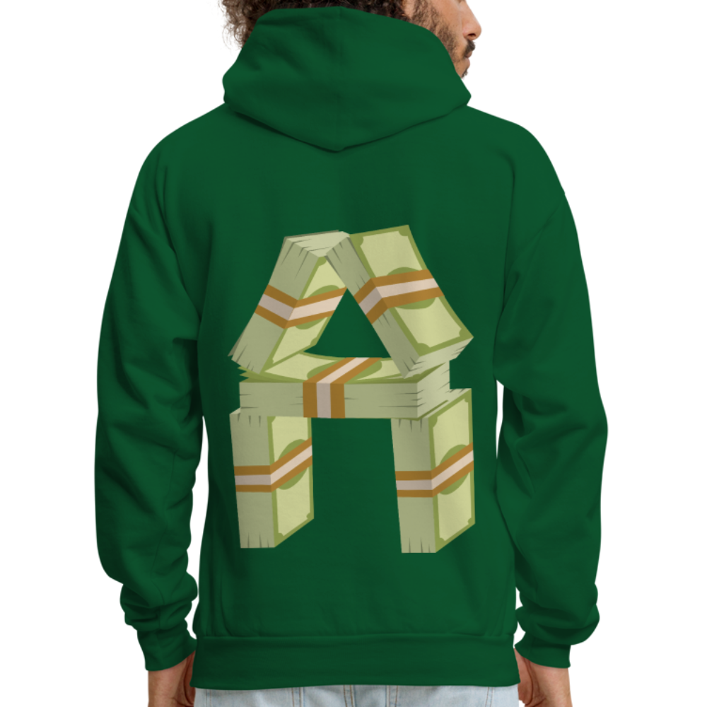 Stop Lacking And Start Stacking Money Men's Hoodie - forest green