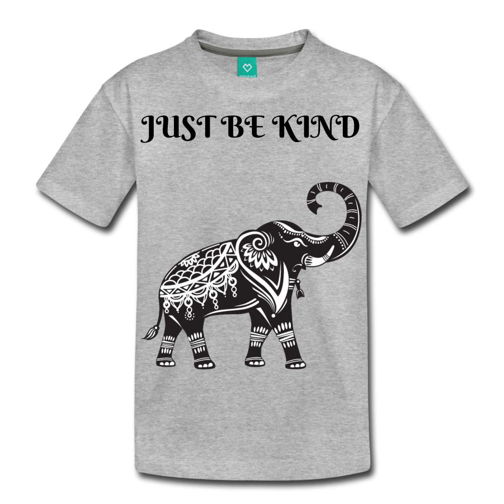 Just Be Kind Just Be Humble Kids' Premium T-Shirt - heather gray