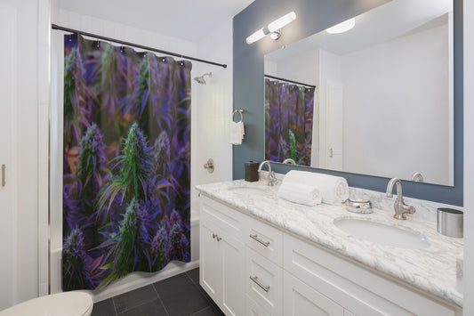 The Purple Cannabis Shower Curtain