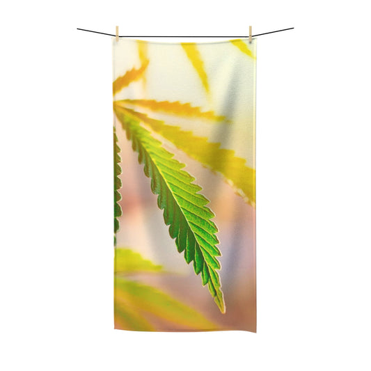 Sunrise Sunset Cannabis Custom Designed Towel .  A Unique Cannabis Gift For Friends & Family. Cannabis Decor For Your Home.