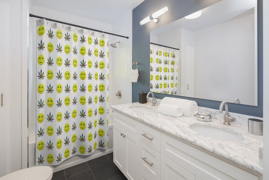 Faccina Cannabis Shower Curtains