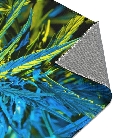 Into The Cannabis Galaxy Area Rugs