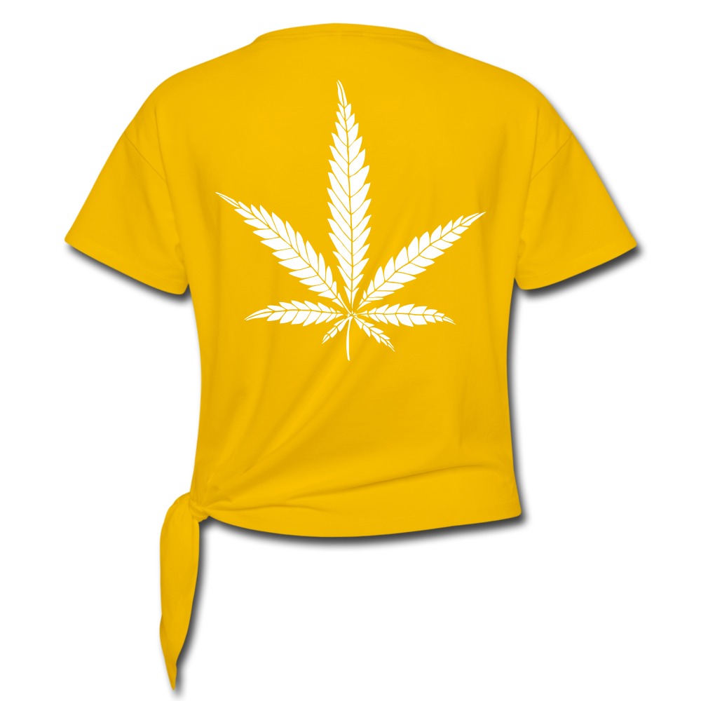 Women's Knotted T-Shirt - sun yellow