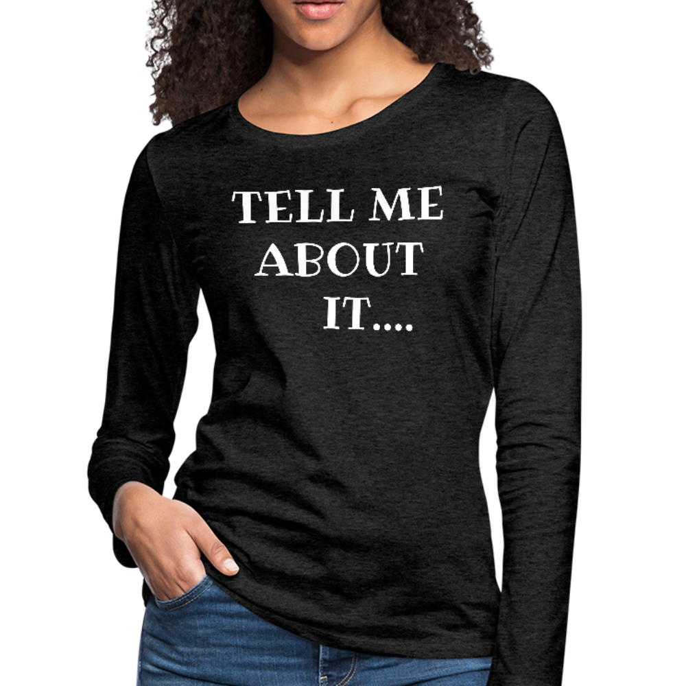 Women's Premium Long Sleeve T-Shirt - charcoal gray