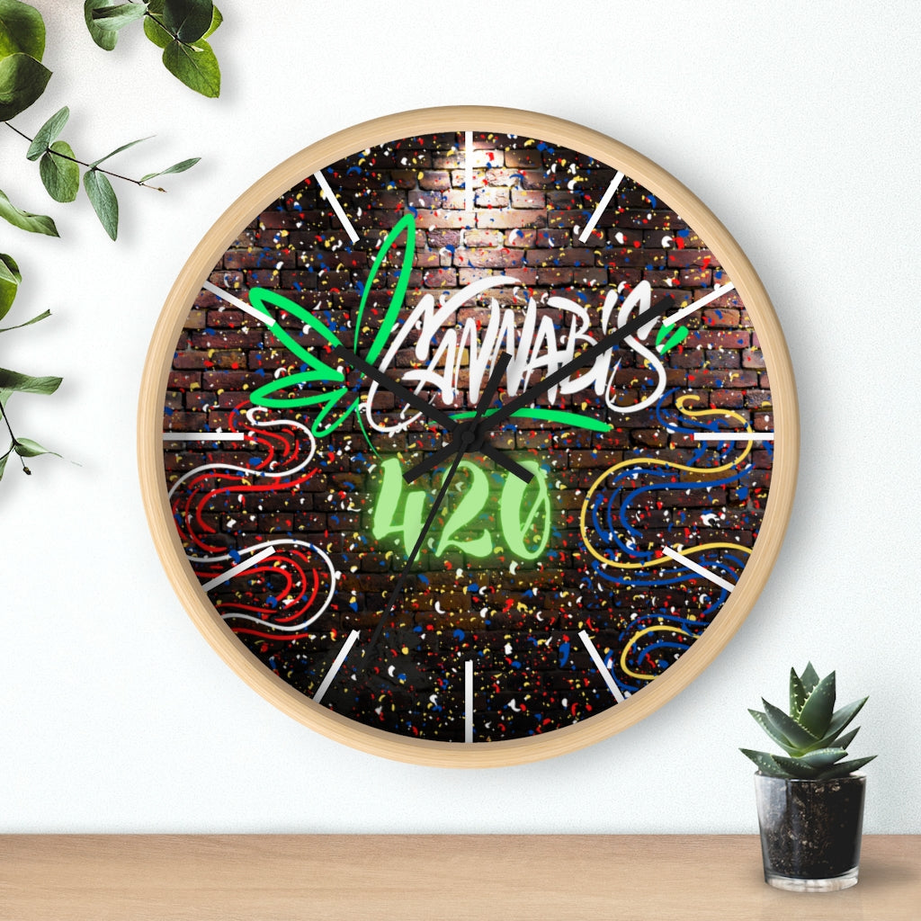 Quattro Venti Cannabis Wall Art Wall clock