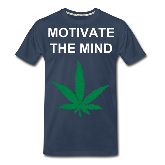 Motivate The Mind Men’s Premium Organic T-Shirt - navy