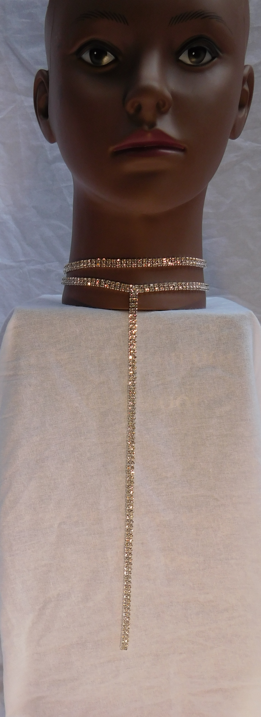 2 Layer Rhinestone Choker-U.S.A Next Day Shipping