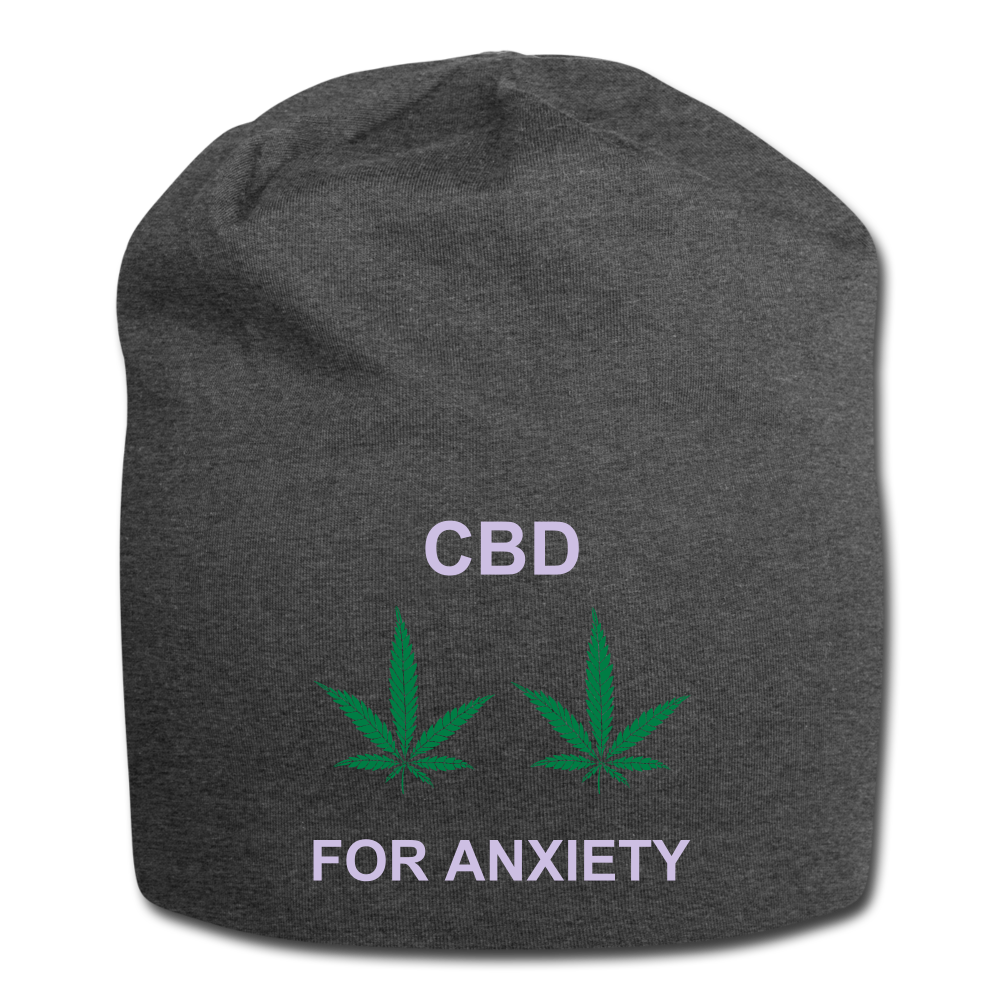 Anxiety Jersey Beanie - charcoal gray