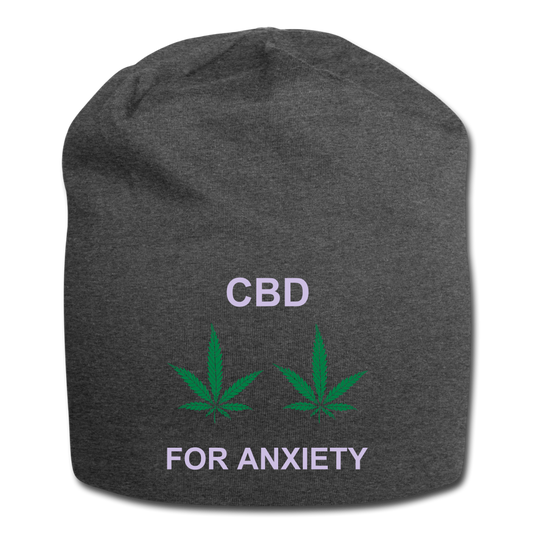 Anxiety Jersey Beanie - charcoal gray
