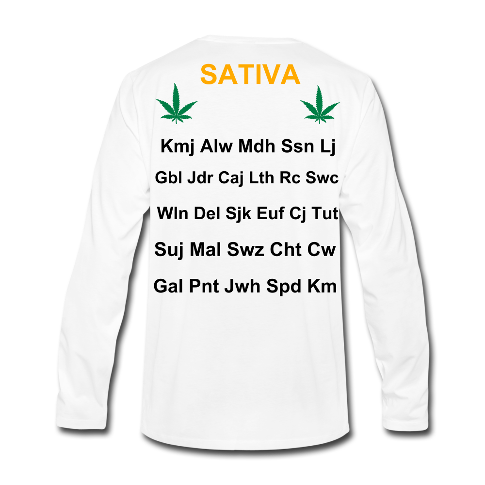 Motivate The Mind Men's Premium Long Sleeve T-Shirt - white