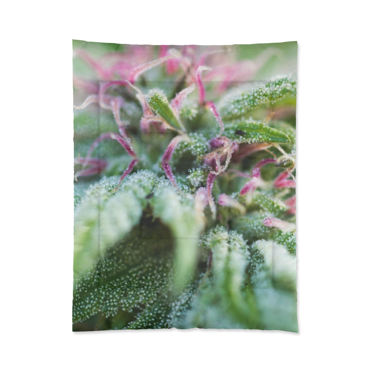 Blooming With Purple Cannabis Custom Designed Comforter.  A Unique Cannabis Gift For Friends & Family. Cannabis Decor For Your Home. Cannabis Comforter