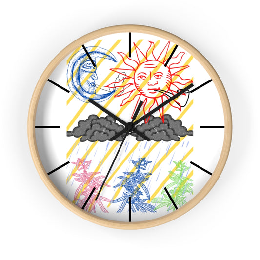 Tempesta Di Cannabis Selenelion Wall clock