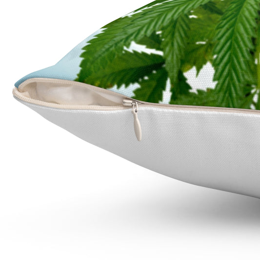 Cannabis Tra Le Nuvole Spun Polyester Square Pillow