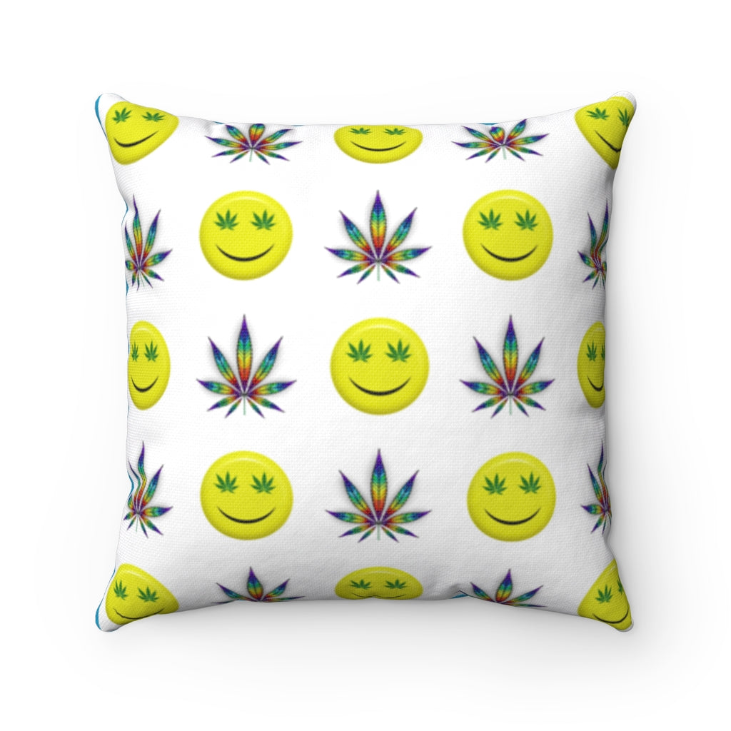 Faccina Cannabis Spun Polyester Square Pillow