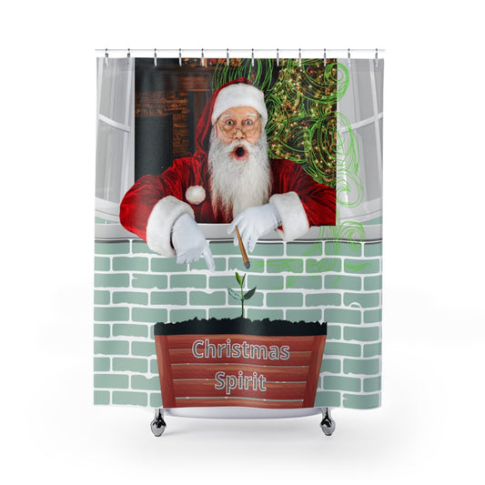 Cannabis Santa Shower Curtain