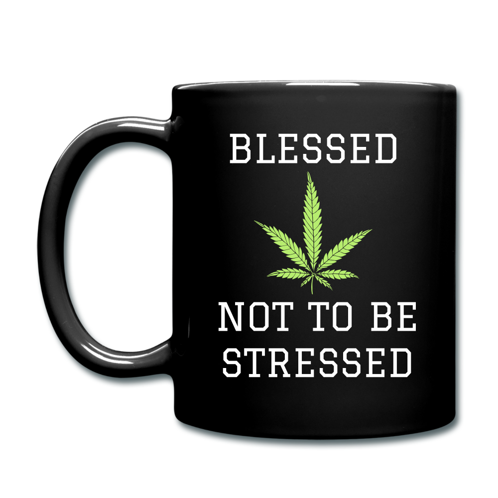 Blessed Not To Be Stressed Mug - black