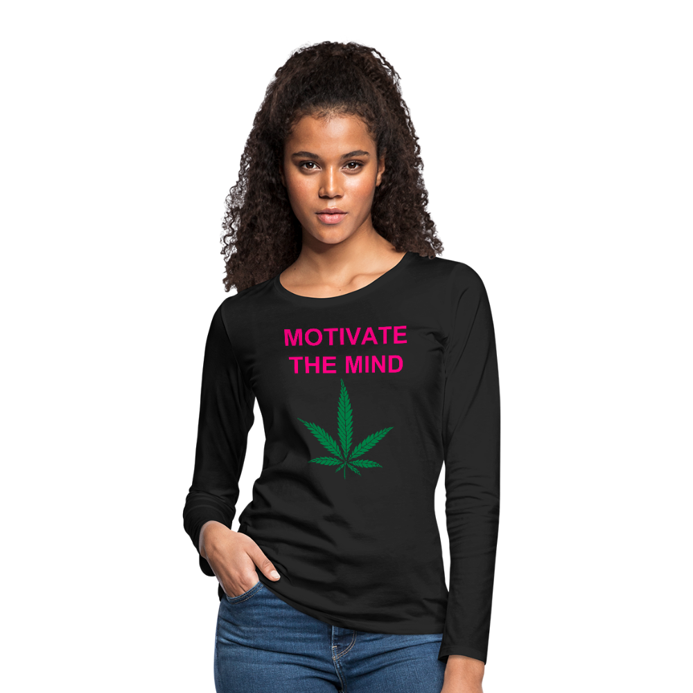 Motivate The Mind Women's Premium Long Sleeve T-Shirt - black