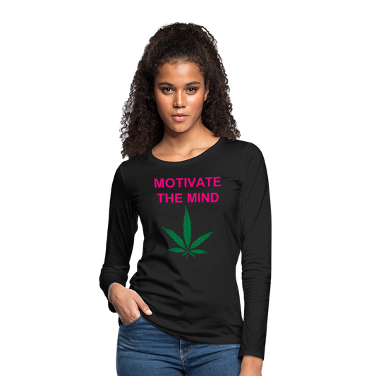 Motivate The Mind Women's Premium Long Sleeve T-Shirt - black