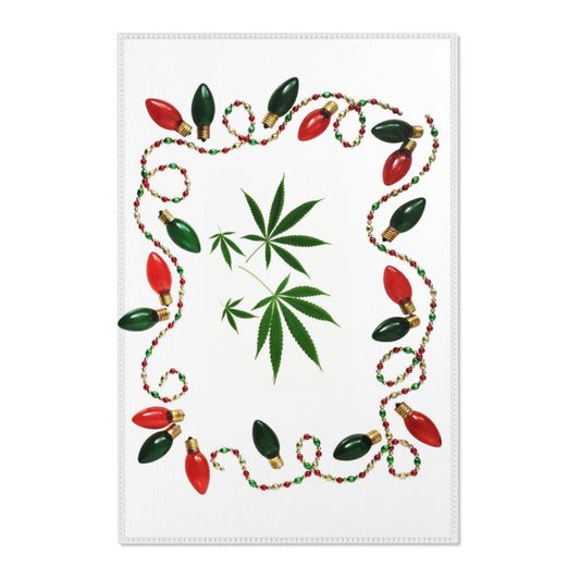 Cannabis Holiday Area Rugs