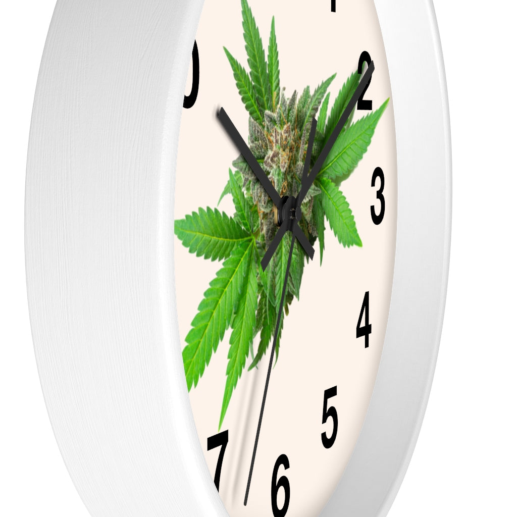 Semplicemente Cannabis Wall Clock- Off White
