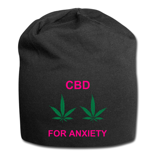 Anxiety Jersey Beanie - black