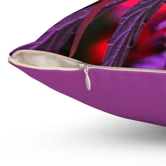 Into the Cannabis Galaxy Polyester Square Pillow