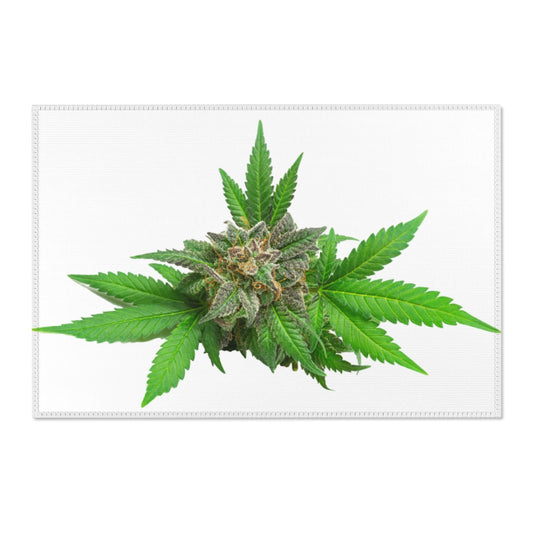 Semplicemente Cannabis Area Rugs- White