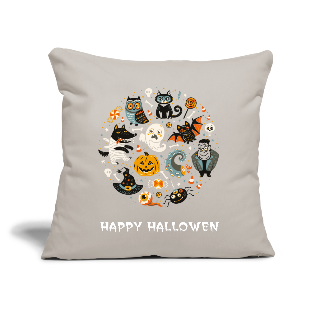 Throw Pillow Cover 18” x 18” - light grey