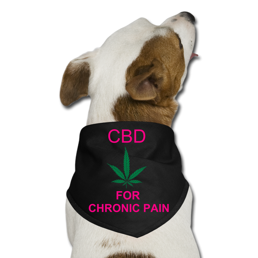 Chronic Pain Dog Bandana - black