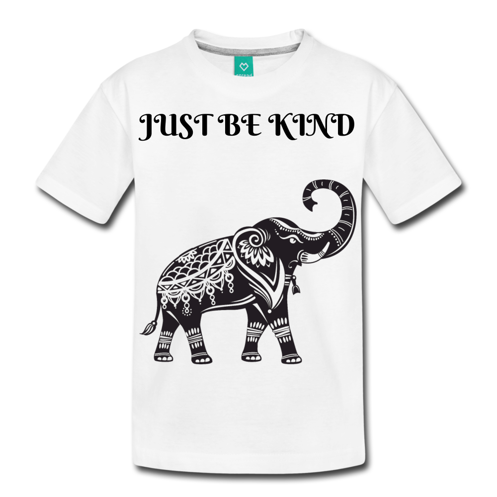 Just Be Kind Just Be Humble Kids' Premium T-Shirt - white