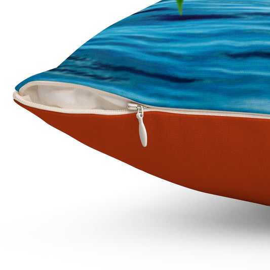 Un'alba Con La Cannabis Spun Polyester Square Pillow