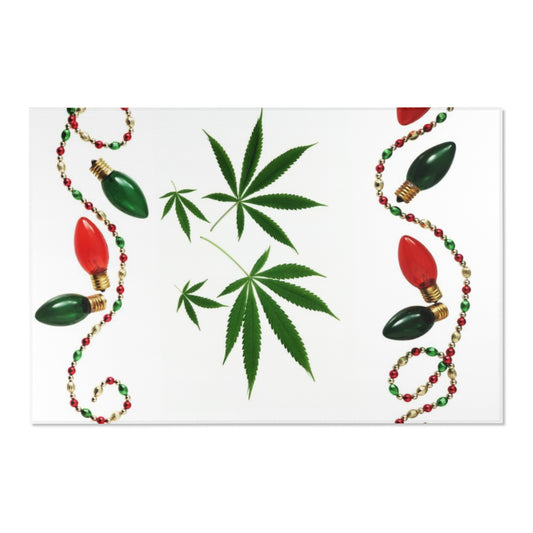 Cannabis Holiday Area Rugs