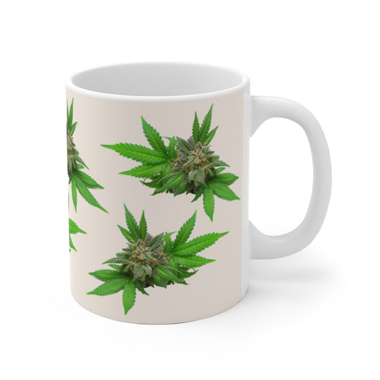 Semplicemente Cannabis Ceramic Mug- Off White