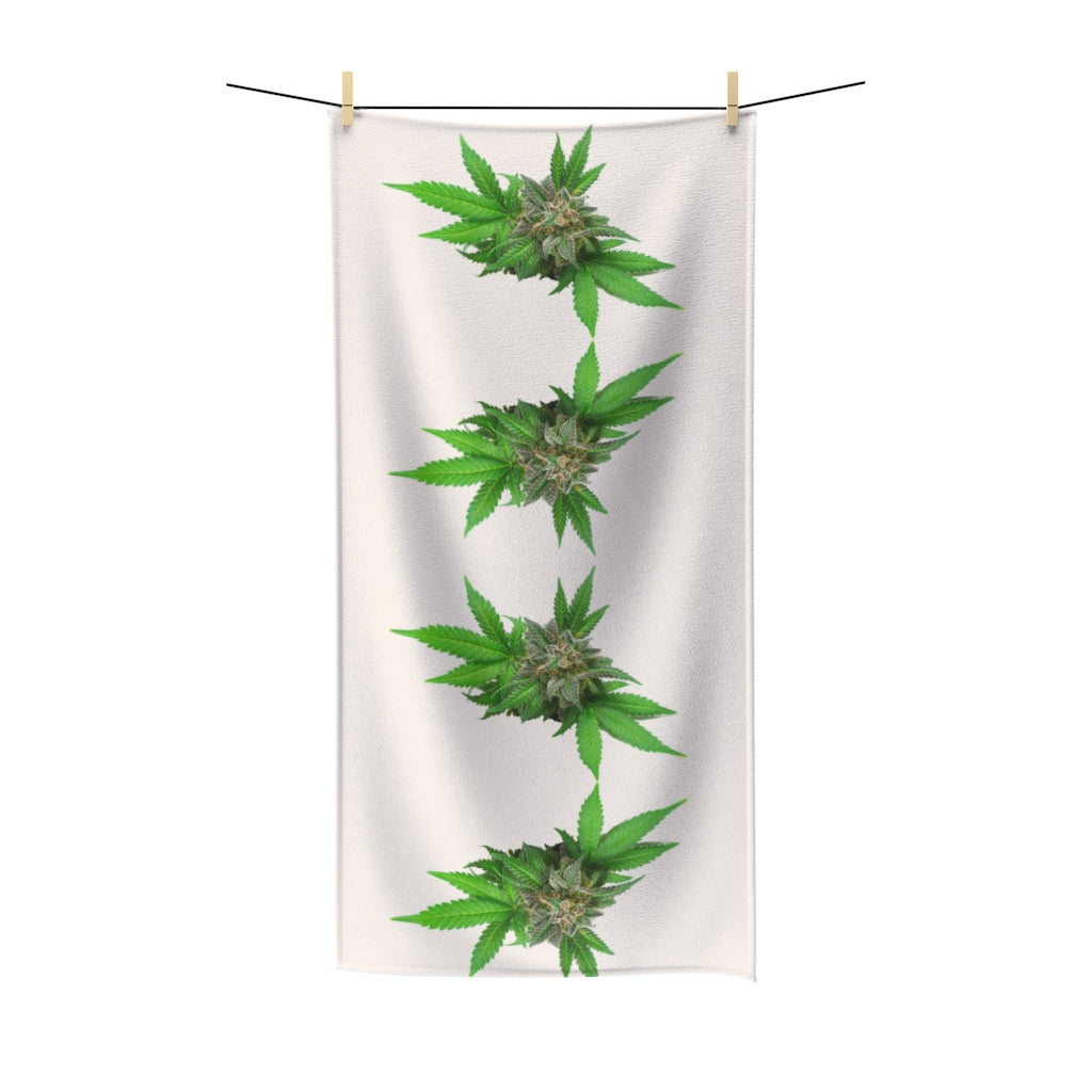 Semplicemente Cannabis Polycotton Towel- Off White