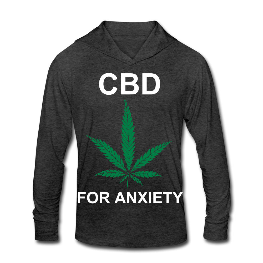 Anxiety Tri-Blend Hoodie Shirt - heather black